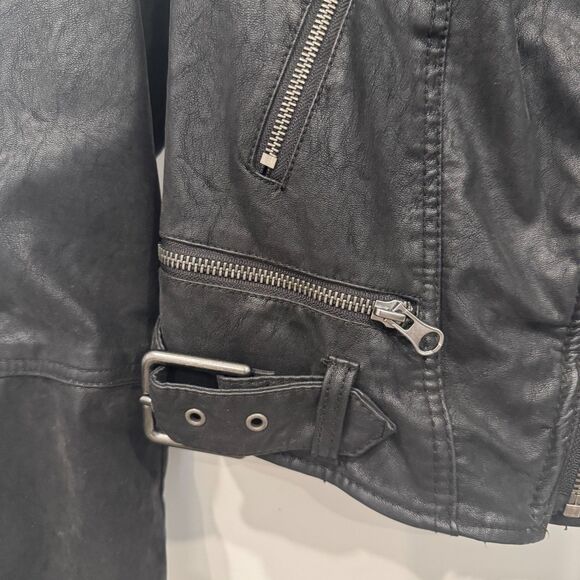 We The Free Felix Faux Vegan Leather Moto Motorcycle Jacket XS Biker - Picture 4 of 8
